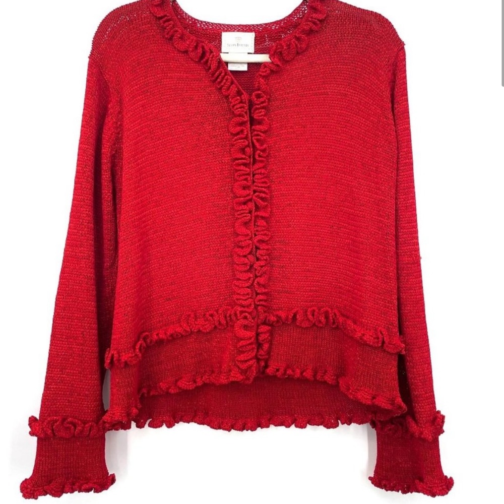 Susan Bristol Vintage Cardigan Size L Large Hand E